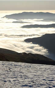 Winter cloud inversion below Helvellyn
