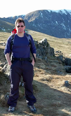 Near The Hole in the Wall with Helvellyn summit plateau in background