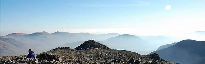 A clear sunny day on Scafell Pike