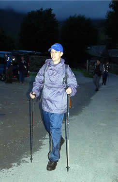 Arriving at Stool End Farm 9.30pm - end of Day 1 on the Lake District 24 Peaks Challenge